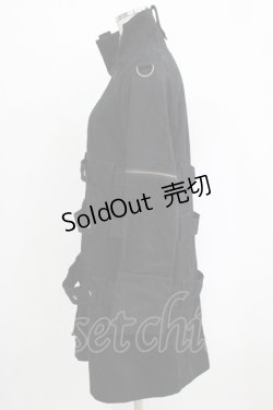 画像2: BPN / ハイネックベルトZIPジャケット  黒 H-25-10-04-021-GO-JA-KB-ZH