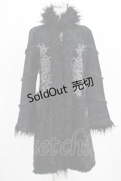 画像1: ALGONQUINS / 2Wayファー付コート  黒 H-25-10-04-025-AL-CO-KB-ZH