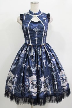 画像1: Forest Wardrobe（海外ロリータブランド） / 冷画屏ワンピース　 S ネイビー H-25-10-05-003-LO-OP-YZ-ZH