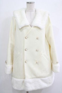 画像1: Favorite / パールボタンふわもこコート M オフ H-25-10-05-031-LO-CO-NS-ZH