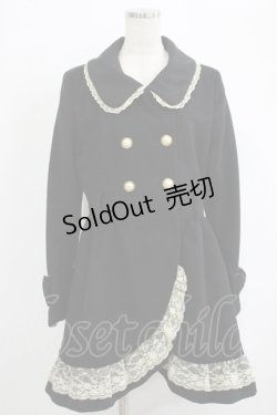 画像1: DearMyLove / レースフリルコート M ブラック H-25-10-05-032-EL-CO-NS-ZH