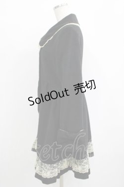 画像2: DearMyLove / レースフリルコート M ブラック H-25-10-05-032-EL-CO-NS-ZH