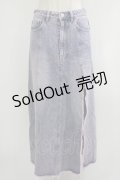 Fickle Bebe / RIPPED BLEACH DENIM SKIRT 1 ウォッシュ H-25-10-05-036-0-SK-NS-ZH
