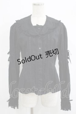 画像1: BABY,THE STARS SHINE BRIGHT / スカラップセーラーブラウス Free ブラック H-25-10-05-037-BA-BL-NS-ZH