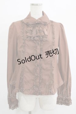 画像1: Angelic Pretty / Sweet Cream ジャボ付きブラウス Free ブラウン H-25-10-05-040-AP-BL-NS-ZH