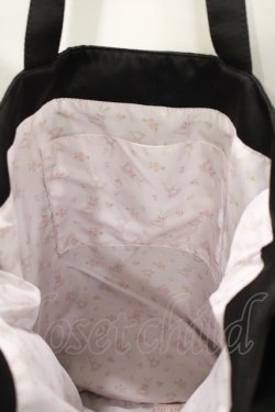 画像3: Maison de FLEUR / ラビットチャーム付きダブルリボントートバッグ  ブラック H-25-10-05-045-LO-BG-NS-ZH