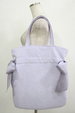 画像2: Maison de FLEUR / キャンバスダブルリボントートバッグ  ラベンダー H-25-10-05-046-LO-BG-NS-ZH