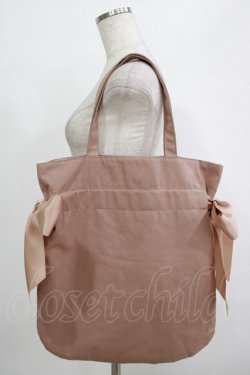 画像2: Maison de FLEUR / キャンバスダブルリボントートバッグ  モカブラウン H-25-10-05-047-LO-BG-NS-ZH