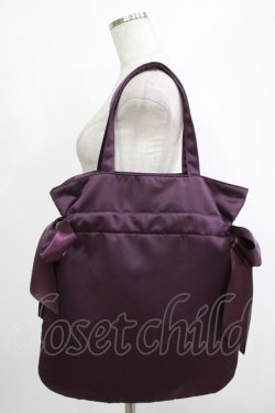 画像2: Maison de FLEUR / ダブルリボントートバッグ  パープル H-25-10-05-048-LO-BG-NS-ZH