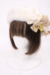 Hoshibako Works / アイシング・フリル リボンファーベレー  オフ/ベージュ H-25-10-05-1040-LO-AC-NS-ZH