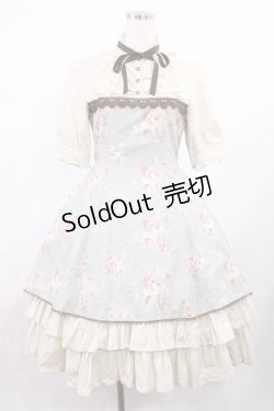 画像1: Victorian maiden / アンティークローズパフスリーブドレス Free ミント H-25-10-05-1009-CL-OP-NS-ZH