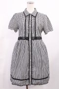 axes femme / ギンガムチェックワンピース M ブラック H-25-10-05-1014-AX-OP-NS-ZH