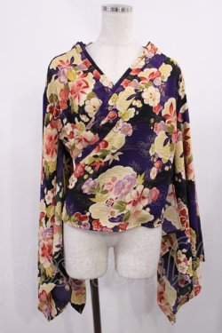 画像1: NO.S PROJECT / 大正浪漫カシュクール/紫苑の花籠 Free パープル H-25-10-05-1024-LO-BL-NS-ZH