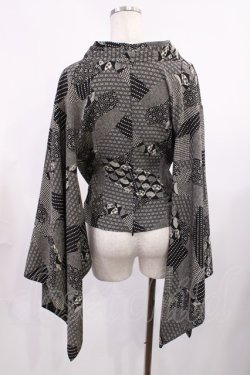 画像2: NO.S PROJECT / 大正浪漫カシュクール/黒衣の扇舞 Free 黒 H-25-10-05-1025-LO-BL-NS-ZH
