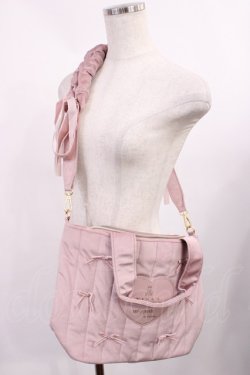 画像1: m petit by misako / NINA'Sコラボベロアリボン2wayバッグ  ピンク H-25-10-05-1027-LO-BG-NS-ZH