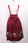 axes femme / 彼岸花刺繍サス付スカート M ボルドー H-25-10-05-1004-AX-SK-NS-ZH