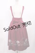 axes femme / 彼岸花刺繍サス付スカート M ボルドー H-25-10-05-1004-AX-SK-NS-ZH