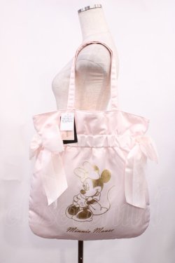 画像1: Maison de FLEUR / Minnie Mouse/ダブルリボントートバッグ  ライトピンク H-25-10-05-1029-LO-BG-NS-ZH