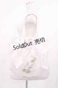 画像1: Maison de FLEUR / Minnie Mouse/ダブルリボントートバッグ  ライトピンク H-25-10-05-1029-LO-BG-NS-ZH