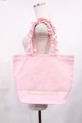 Maison de FLEUR / フリルハンドルトートバッグ  ピンク H-25-10-05-1030-LO-BG-NS-ZH
