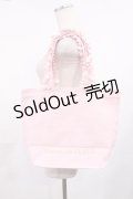 Maison de FLEUR / フリルハンドルトートバッグ  ピンク H-25-10-05-1030-LO-BG-NS-ZH