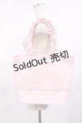 Maison de FLEUR / フリルハンドルトートバッグ  ピンク H-25-10-05-1030-LO-BG-NS-ZH