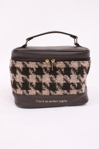 an another angelus / ストラップ付き2wayバニティポーチ  ブラウン H-25-10-05-1034-CA-BG-NS-ZH