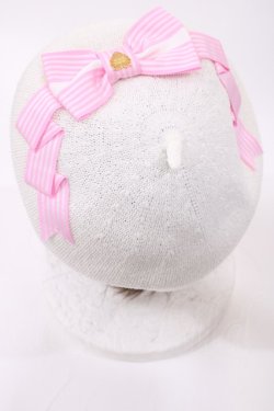 画像1: Angelic Pretty / Cuteストライプリボンサマーベレー  シロ H-25-10-05-1036-AP-AC-NS-ZH