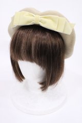 Maria pipi / ベルベットリボンベレー  アイボリー H-25-10-05-1037-EL-AC-NS-ZH