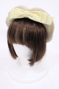 Maria pipi / ベルベットリボンベレー  アイボリー H-25-10-05-1037-EL-AC-NS-ZH