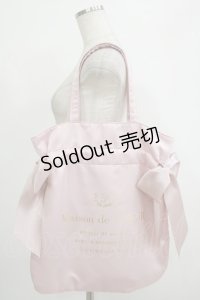 Maison de FLEUR / ダブルリボントートバッグ  ピンク H-25-10-05-051-LO-BG-NS-ZH