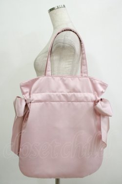 画像2: Maison de FLEUR / ダブルリボントートバッグ  ピンク H-25-10-05-051-LO-BG-NS-ZH