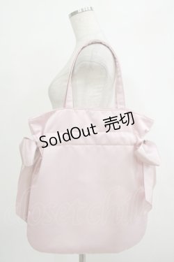 画像2: Maison de FLEUR / ダブルリボントートバッグ  ピンク H-25-10-05-051-LO-BG-NS-ZH