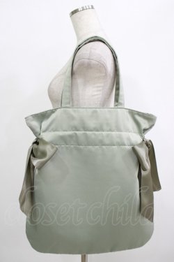 画像2: Maison de FLEUR / ダブルリボントートバッグ  グリーン H-25-10-05-052-LO-BG-NS-ZH