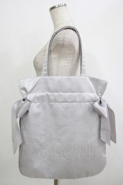 画像2: Maison de FLEUR / ラメダブルリボントートバッグ  シルバー H-25-10-05-055-LO-BG-NS-ZH