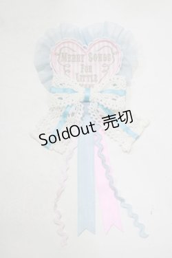 画像1: Angelic Pretty / MELODY TOYSハートワッペンブローチ  ピンク H-25-10-05-065-AP-ZA-NS-ZH