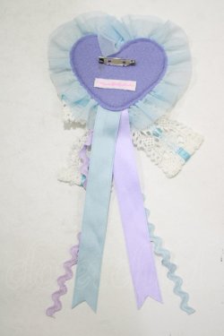 画像2: Angelic Pretty / MELODY TOYSハートワッペンブローチ  ラベンダー H-25-10-05-067-AP-ZA-NS-ZH