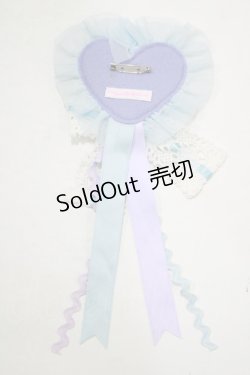 画像2: Angelic Pretty / MELODY TOYSハートワッペンブローチ  ラベンダー H-25-10-05-067-AP-ZA-NS-ZH