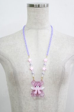 画像2: Angelic Pretty / Milkyベアーネックレス  ラベンダー H-25-10-05-072-AP-AC-NS-ZH