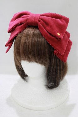 画像1: Angelic Pretty / Dollyヒロインリボンコーム  ワイン H-25-10-05-080-AP-AC-NS-ZH