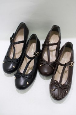画像1: m petit by misako / AMTストラップレインパンプス L ブラック/ブラウン H-25-10-05-084-LO-SH-NS-ZH