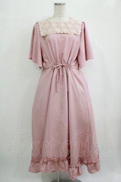 画像1: m petit by misako / レースセーラーワンピース LL ピンク H-25-10-05-014-LO-OP-NS-ZH