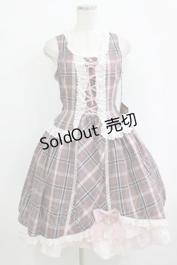 画像1: ALICE and the PIRATES / A/Pタータンチェック柄ジャンパースカート Free モーヴ H-25-10-05-002-PA-OP-NS-ZH