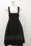 Fi.n.t / サスペンダー付きスカラップハイウエストスカート Free BLACK H-25-10-06-058-CA-OP-NS-ZH