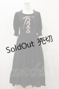 m petit by misako / AMレースアップワンピース L ブラック H-25-10-06-063-LO-OP-NS-ZH