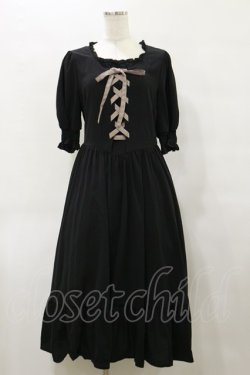 画像1: m petit by misako / AMレースアップワンピース L ブラック H-25-10-06-063-LO-OP-NS-ZH
