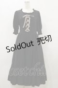 m petit by misako / AMレースアップワンピース M ブラック H-25-10-06-064-LO-OP-NS-ZH