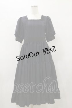 画像1: marcHenTica / チェックティアードワンピース 表記なし ブラック H-25-10-06-065-LO-OP-NS-ZH