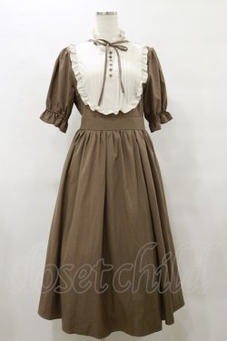 画像1: m petit by misako / ナシジムジキリカエワンピース M ブラウン H-25-10-06-066-LO-OP-NS-ZH