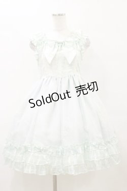 画像1: BABY,THE STARS SHINE BRIGHT / ユキノナミダヒメ柄Bright Checkジャンパースカート Free サックス H-25-10-06-075-BA-OP-NS-ZH